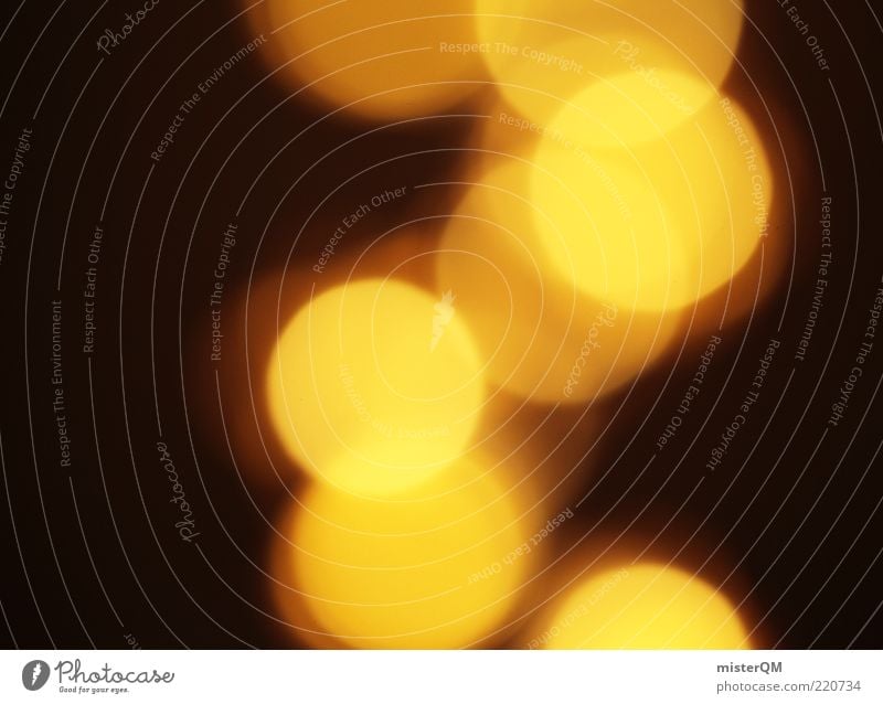 Golden Times... Kunst ästhetisch Licht Unschärfe gelb gold Kreis Punkt Lichtpunkt rund harmonisch hell dunkel Beleuchtung Farbfoto Innenaufnahme Experiment