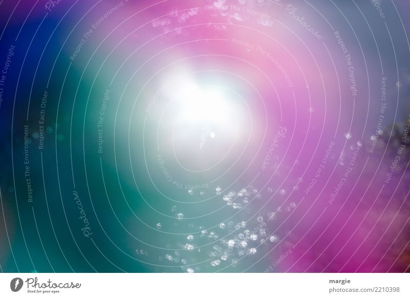 Explosions - Licht - Durchbruch - abstrakt Sommer Sonne Kunst Umwelt Natur Stern Klima Wärme blau mehrfarbig grün violett rosa Energie entdecken Ewigkeit