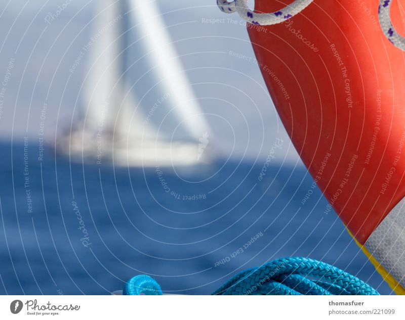 Sailing Freizeit & Hobby Ferien & Urlaub & Reisen Abenteuer Freiheit Sommerurlaub Meer Wellen Wassersport Segeln Segelboot Wolkenloser Himmel Schönes Wetter