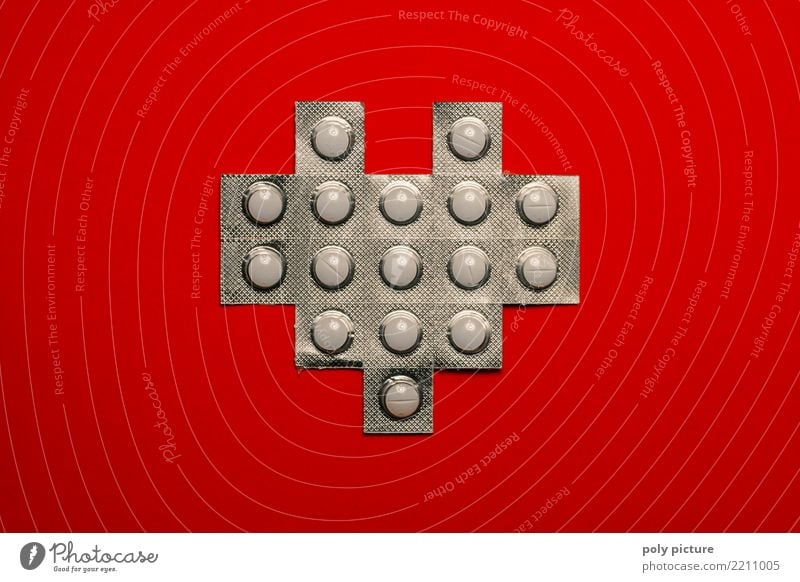 Tabletten-Packung in Herz-Form Gesundheit Gesundheitswesen Gesunde Ernährung Allergie Rauschmittel Medikament Verpackung Fitness Gefühle Freude Euphorie Erfolg