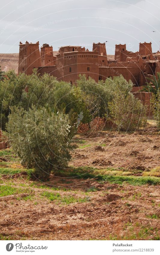 #A# Castle Haus ästhetisch Marokko Festung Burg oder Schloss Naher und Mittlerer Osten Arabien Farbfoto mehrfarbig Außenaufnahme Menschenleer Textfreiraum links
