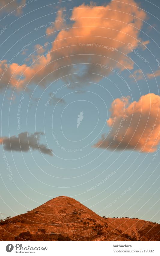 Abendhimmel in Andalusien Ferien & Urlaub & Reisen Landschaft Urelemente Himmel Wolken Sonne Klima Schönes Wetter Hügel Berge u. Gebirge Spanien Stimmung