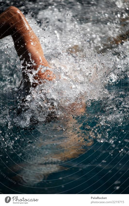 #A# Water Sport Wassersport Schwimmen & Baden ästhetisch Kraulstil schwimmen spritzen spritzig Erfrischung Kraft Sport-Training Farbfoto mehrfarbig