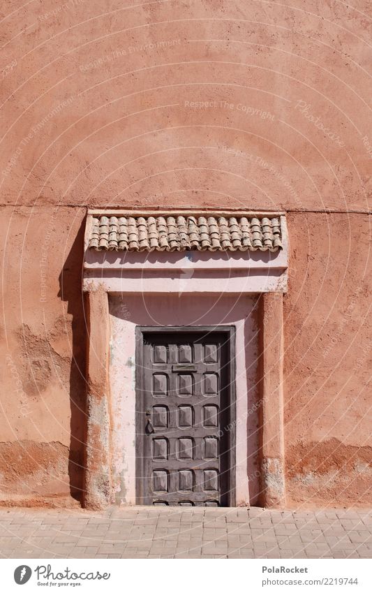 #A# Arabic Door Kunst ästhetisch Tür Türrahmen Türschloss Tor Marrakesch Marokko Fassade Farbfoto Gedeckte Farben Außenaufnahme Detailaufnahme Menschenleer