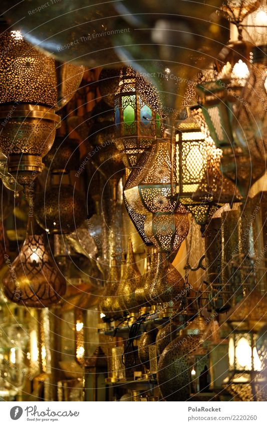 #A# Lampenladen Lifestyle elegant Design exotisch ästhetisch Naher und Mittlerer Osten Arabien Lampenlicht Lampengeschäft Marokko Farbfoto Gedeckte Farben