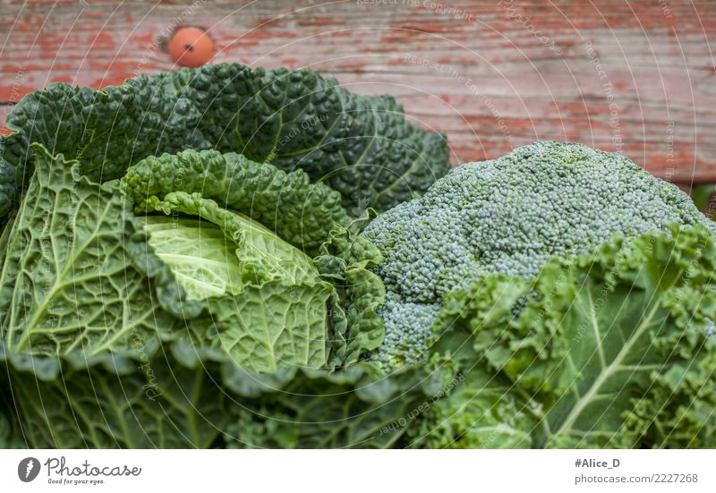 Gesundes Grünzeug Lebensmittel Gemüse Wirsing Kohl Grünkohlblatt Brokkoli Ernährung Bioprodukte Vegetarische Ernährung Diät Gesundheit frisch lecker natürlich