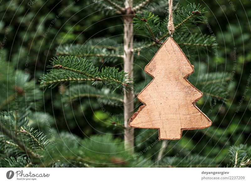 Weihnachtstannenform auf Niederlassung Winter Dekoration & Verzierung Tisch Feste & Feiern Weihnachten & Advent Baum Holz Ornament neu grün weiß Tradition Tanne
