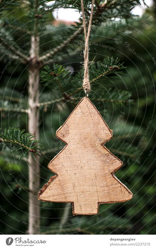 Weihnachtstannenform auf Niederlassung Winter Dekoration & Verzierung Tisch Feste & Feiern Weihnachten & Advent Baum Holz Ornament neu grün weiß Tradition Tanne