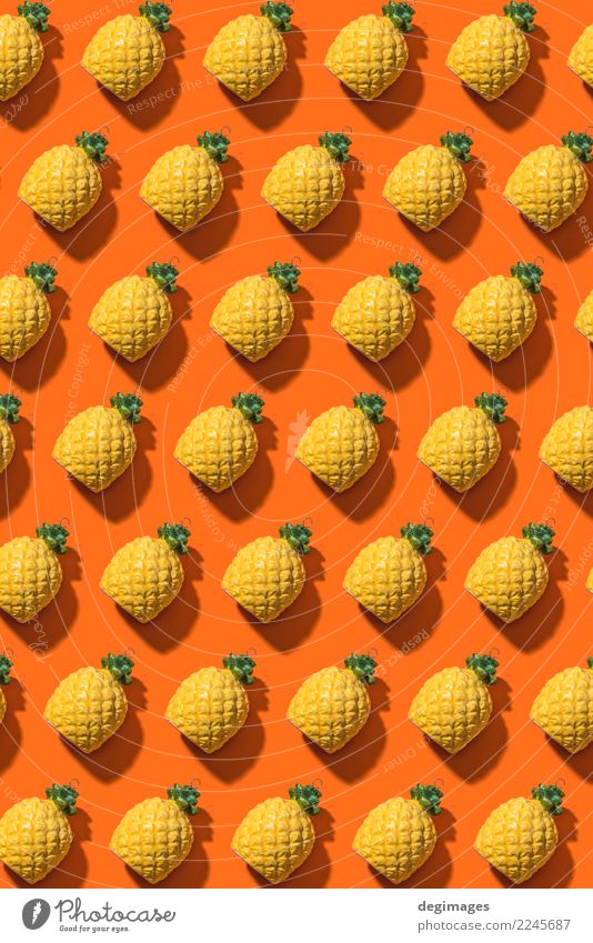 Ananas-Muster Frucht Stil Design Sommer Dekoration & Verzierung Natur Mode frisch natürlich saftig gelb weiß Farbe Hintergrund Lebensmittel tropisch Gesundheit