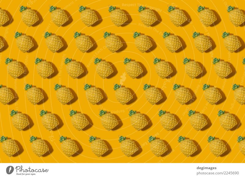 Ananas-Muster Frucht Stil Design Sommer Dekoration & Verzierung Natur Mode frisch natürlich saftig gelb weiß Farbe Hintergrund Lebensmittel tropisch Gesundheit