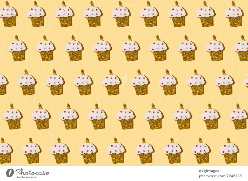 Muffin wiederholte Muster Dessert Design Glück Dekoration & Verzierung Tapete Feste & Feiern Geburtstag Kunst lecker niedlich rosa Hintergrund übergangslos