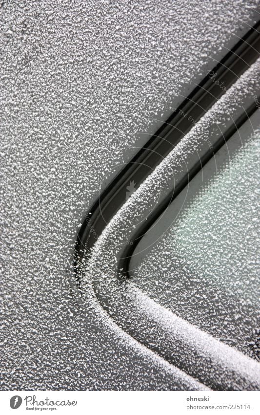 Frozen Klima Wetter Eis Frost Schnee Fahrzeug PKW kalt rund Bogen Niederschlag Farbfoto abstrakt Strukturen & Formen Ecke Detailaufnahme Bildausschnitt