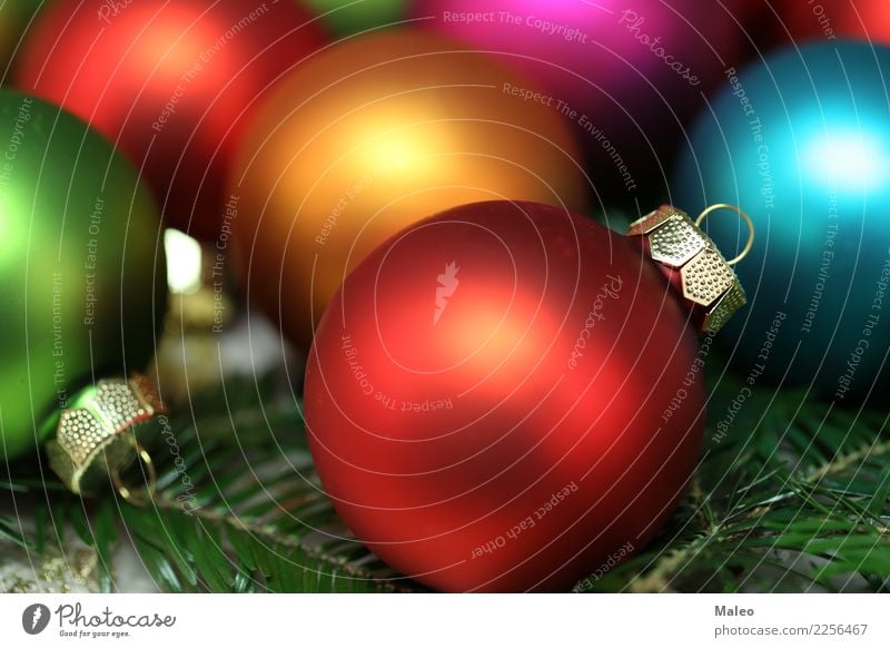 Weihnachtskugeln Weihnachten & Advent Dekoration & Verzierung Dezember festlich Fröhlichkeit Glück grün Hintergrundbild Jahr Jahreszahl Kalender Kranz neu rot