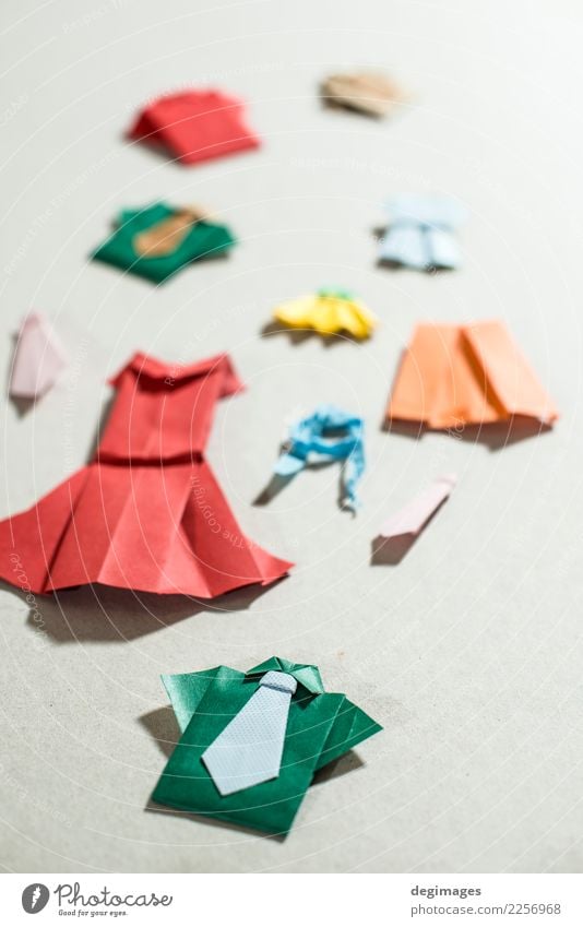Viele Kleidung Origami kaufen Design schön Dekoration & Verzierung Frau Erwachsene Kunst Mode Bekleidung Hemd Stoff Papier Puppe Sammlung klein natürlich retro