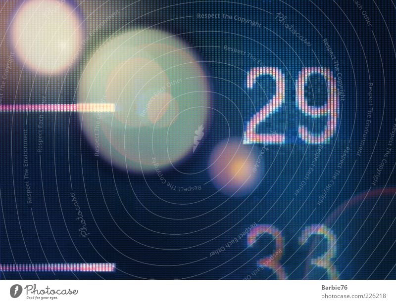 Reflexe in oberen Gefilden Bildschirm Anzeige Technik & Technologie High-Tech Leuchtdiode Menschenleer Hochhaus Fahrstuhl Zeichen Ziffern & Zahlen