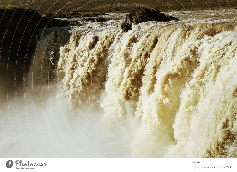 Überfluss Umwelt Natur Landschaft Urelemente Wasser Sommer Klima Klimawandel Felsen Schlucht Fluss Wasserfall außergewöhnlich gigantisch nass wild Dunst Gischt