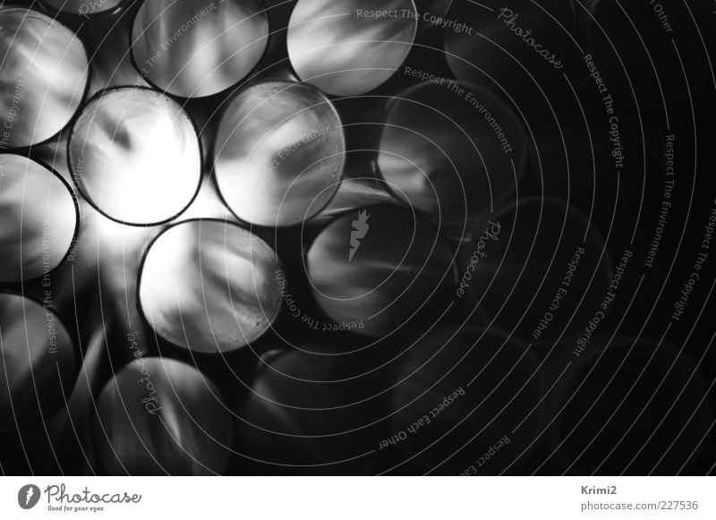 Trinkröhrchen Röhren Trinkhalm Kunststoff rund grau schwarz weiß Schwarzweißfoto Innenaufnahme Nahaufnahme Detailaufnahme abstrakt Muster Strukturen & Formen