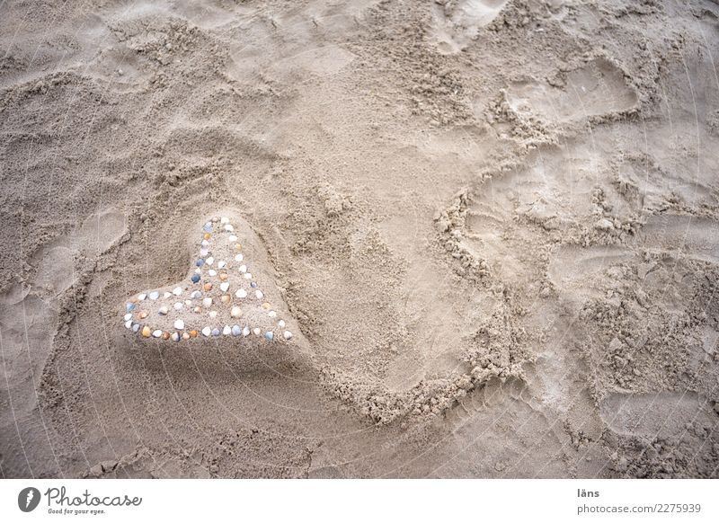 Herz am Strand Ferien & Urlaub & Reisen Ausflug Meer Sand Küste Gefühle Freude Glück Fröhlichkeit Zufriedenheit Lebensfreude Frühlingsgefühle Vorfreude Hoffnung