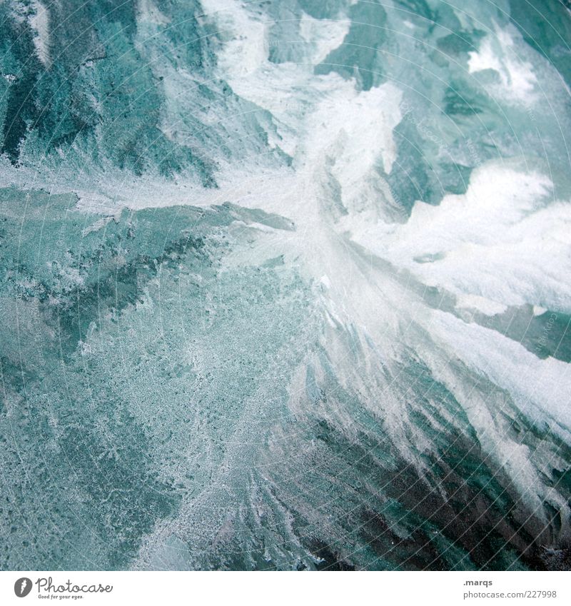 Frost Urelemente Eis Glas fest einzigartig kalt Wandel & Veränderung Farbfoto Außenaufnahme Nahaufnahme Muster Strukturen & Formen Surrealismus abstrakt