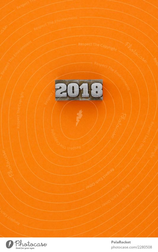 #AS# orange 2018! Kunst ästhetisch orange-rot 2017 Silvester u. Neujahr Jahr Grafische Darstellung Farbfoto mehrfarbig Innenaufnahme Studioaufnahme Nahaufnahme