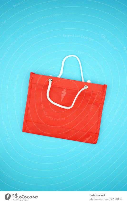 #AS# Shopping BAG II kaufen blau rot Tragegriff Einkaufswagen Einkaufszentrum Einkaufscenter Einkaufskorb Einkaufstasche Wahnsinn Nachfrage Konsum konsumgeil