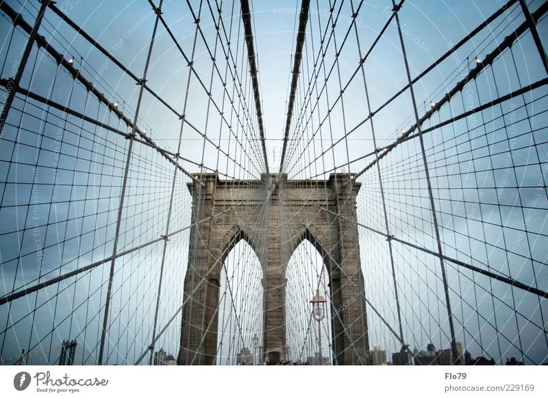 Ähm eric aaaah! Ferien & Urlaub & Reisen Sightseeing Städtereise Himmel Wolken Sommer New York City Amerika Brücke Bauwerk Gebäude Architektur Sehenswürdigkeit