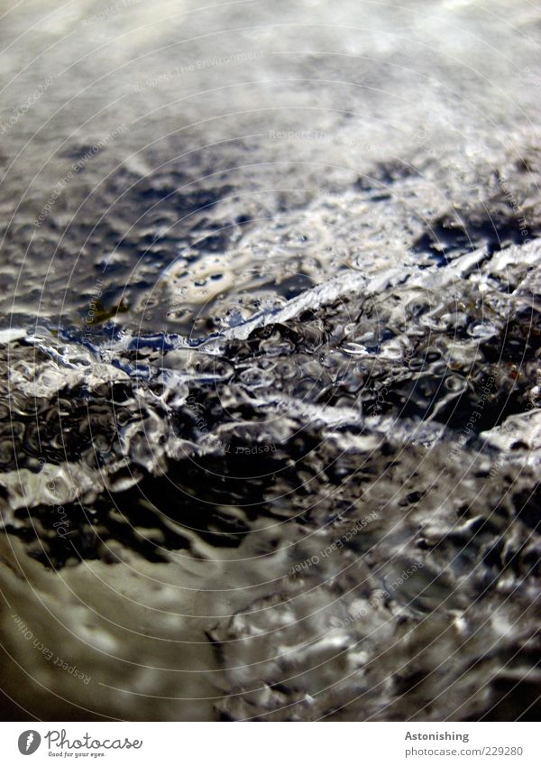 Eislandschaft Umwelt Natur Wasser Winter Frost kalt blau grau schwarz silber weiß Strukturen & Formen Oberfläche gefroren frieren Reflexion & Spiegelung
