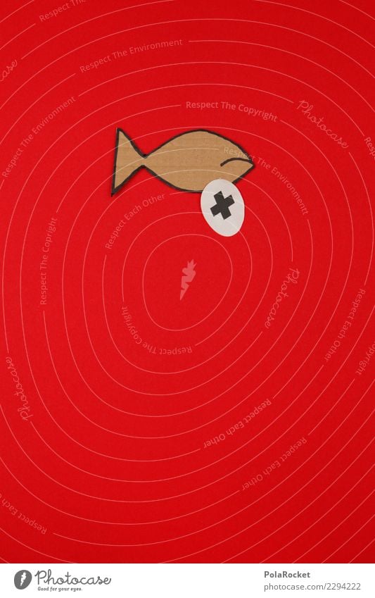 #AS# dead as a... Kunst ästhetisch Fisch Fischereiwirtschaft Fischauge Fischmarkt rot Comic Comicfigur kindisch Farbfoto mehrfarbig Innenaufnahme Studioaufnahme
