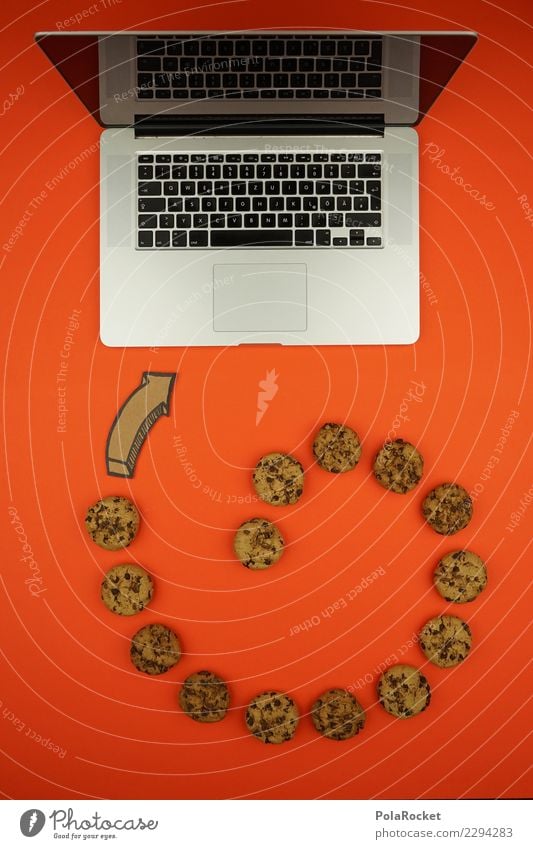 #AS# Cookie Tornado Computer Angst Sorge Kunst ästhetisch Kreativität cookie Keks Virus Angriff angriffslustig Notebook Datenschutz Orange Tastatur