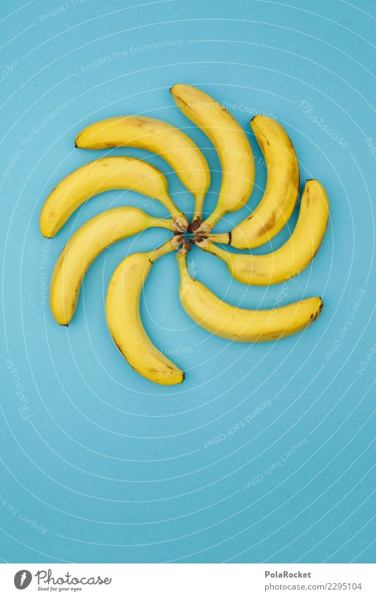 #AS# Banarodeo Kunst Kunstwerk ästhetisch Banane Bananenstaude Bananenschale Bananenplantage Bananengewächse blau gelb Kreativität Hochkonjunktur Boomerang