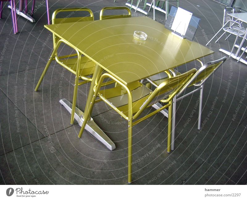 tisch Tisch Stuhl gelb Dinge