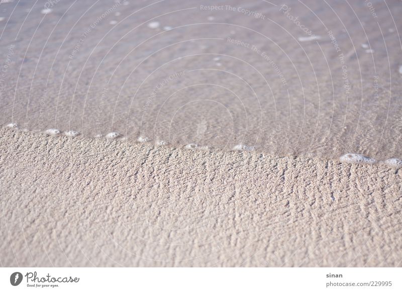 Sand | Wasser Lifestyle harmonisch Wohlgefühl ruhig Klima Wellen Küste Meer ästhetisch einfach Flüssigkeit nass braun Natur rein Qualität schön Umwelt Farbfoto