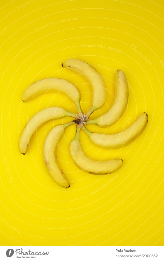 #AS# Banarodeo gelb Fitness Sport-Training dünn Kunst Kunstwerk ästhetisch Banane Bananenstaude Bananenschale Frucht Hochkonjunktur boomerang Wasserwirbel