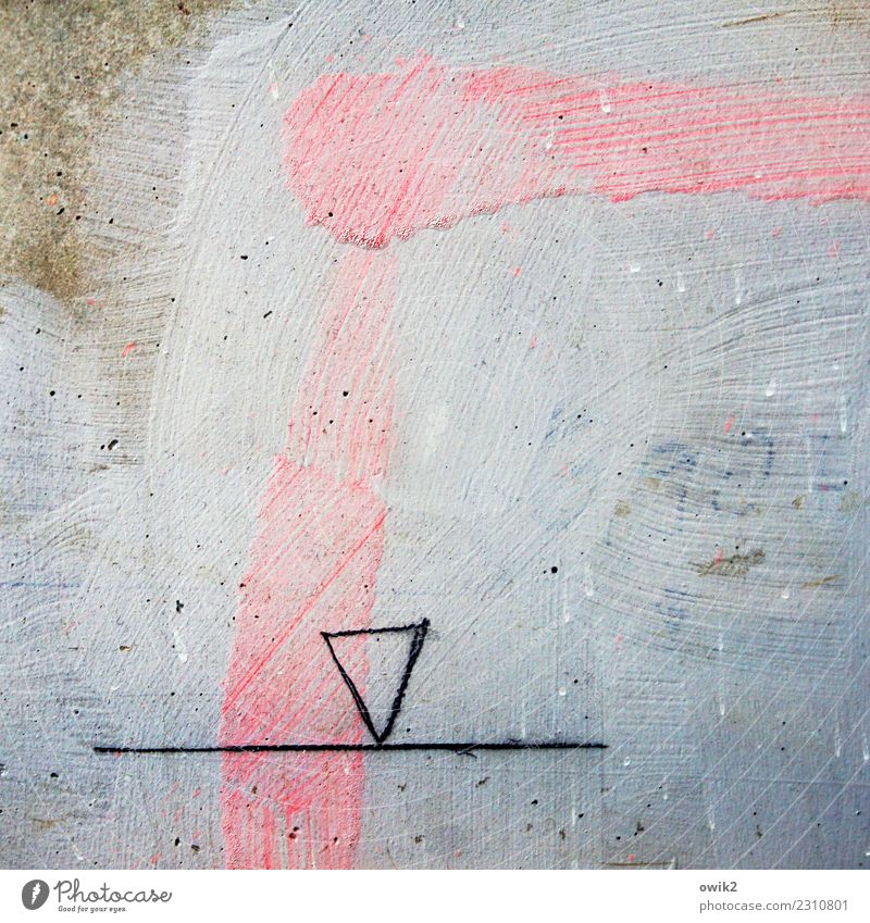 Fleckvieh Nase Mund Kunst Kunstwerk Gemälde Zeichnung Dreieck Linie Rostock Ziffern & Zahlen einfach blau braun rosa schwarz obskur Rätsel unklar Geometrie