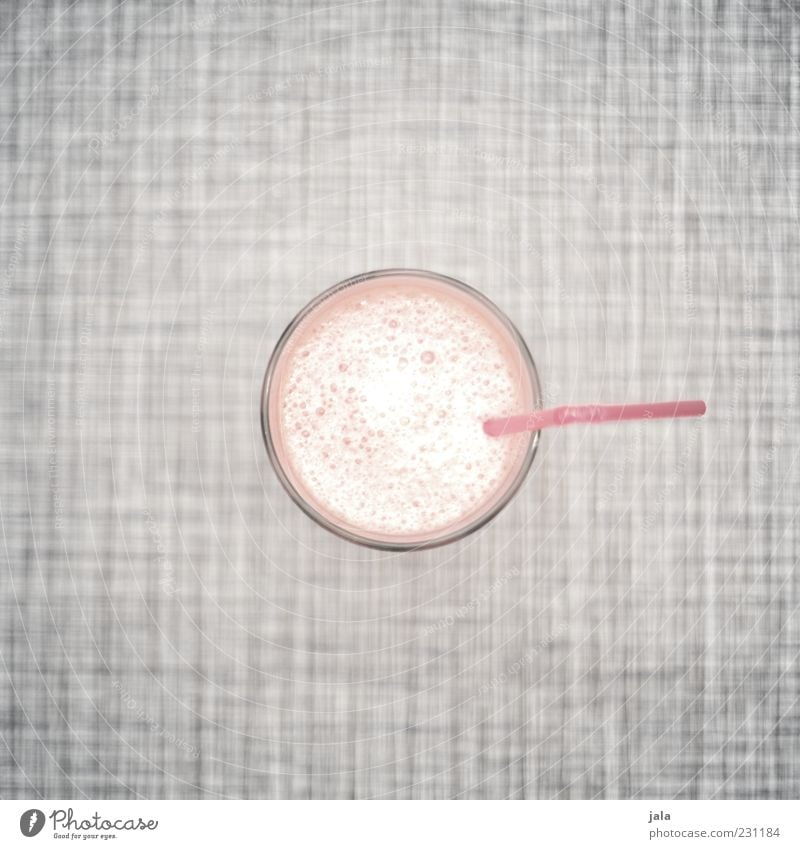 sojamilch-mix Lebensmittel Vegetarische Ernährung Getränk Erfrischungsgetränk Milch Glas Trinkhalm lecker natürlich grau rosa weiß Farbfoto Innenaufnahme