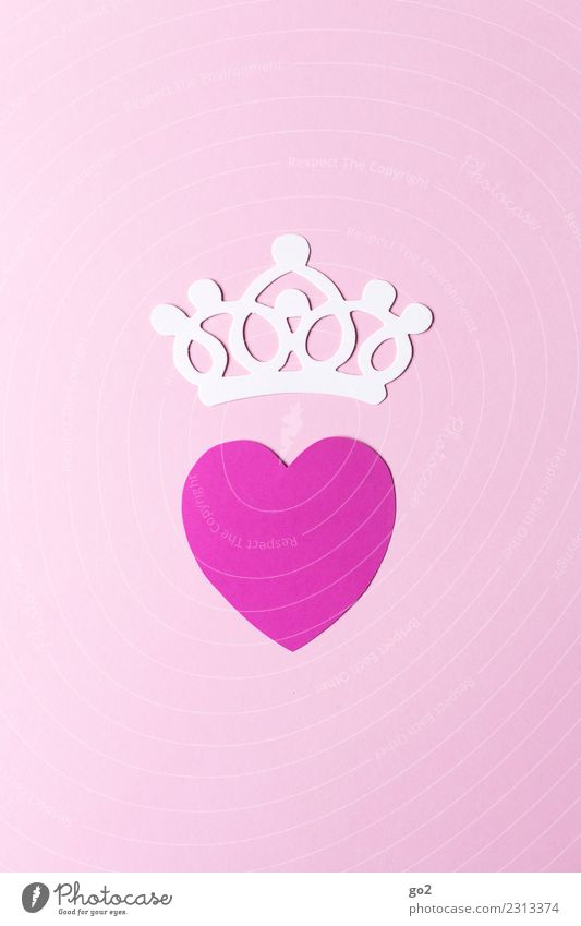 Ein Herz und eine Krone Stil schön Feste & Feiern Valentinstag Muttertag Hochzeit Geburtstag Dekoration & Verzierung Kitsch Krimskrams Zeichen Klischee rosa