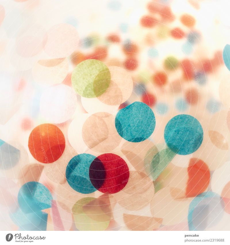 alaaf! Design Spielen Party Feste & Feiern lustig Luftballon rund Papier Konfetti Karneval Fröhlichkeit Kreis Farbfoto mehrfarbig Innenaufnahme Experiment