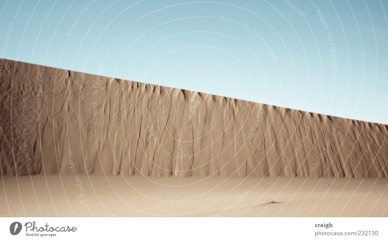 EssUnderline Sommer Natur Landschaft Sand Himmel Wolkenloser Himmel Schönes Wetter Wüste eckig einfach Sahara Felswand Farbfoto Gedeckte Farben Außenaufnahme
