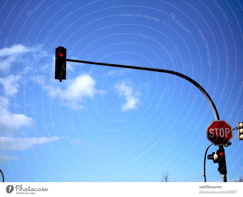 Ampel Wolken Verkehr Rotphase Schilder & Markierungen Stoppschild Mischung