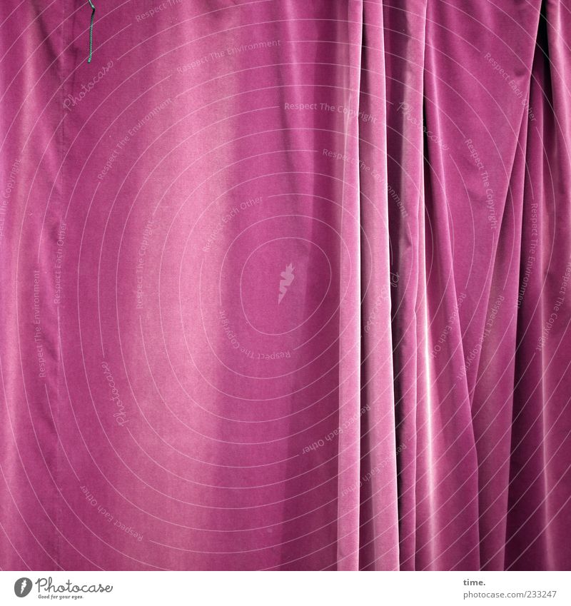 Kunstpause Schnur violett rosa Einsamkeit Erholung Neugier stagnierend Gardine einfarbig Falte Faltenwurf Naht geschlossen Schutz Vorhang hängen Hintergrundbild