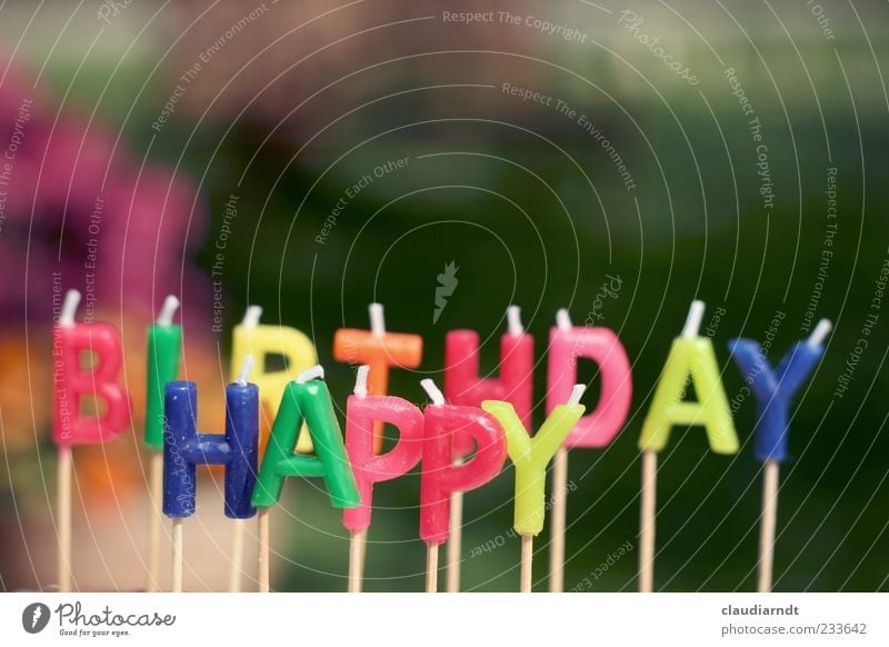 Hap.Bi. Feste & Feiern Geburtstag Schriftzeichen Fröhlichkeit mehrfarbig Freude Geburtstagswunsch Kerze Dekoration & Verzierung Wachs Glückwünsche