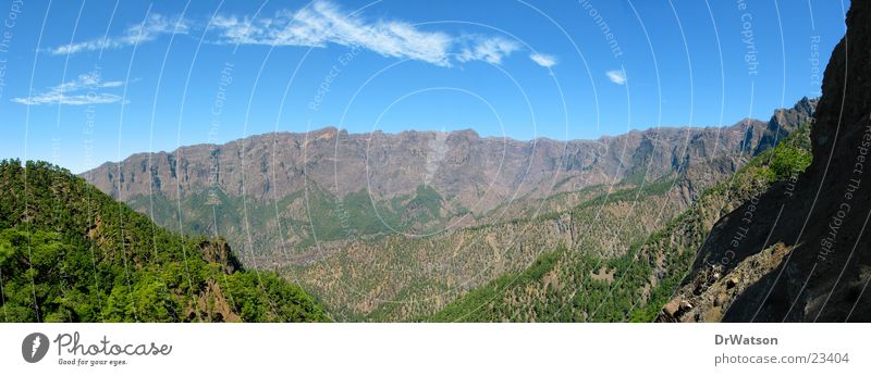 Caldera de Taburiente (2) La Palma Wald Schlucht Berge u. Gebirge Himmel La Cumbrecita Tal Felsen
