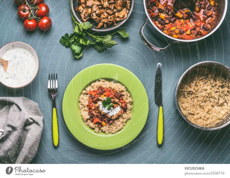 Gesunde Mahlzeit Mit Quinoa Und Bohnen Ein Lizenzfreies Stock Foto Von Photocase