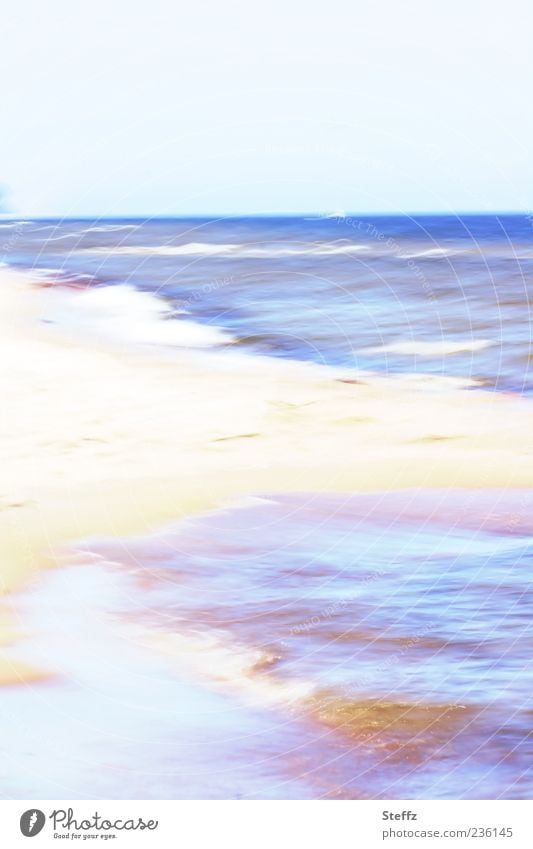 Erinnerung vom Urlaub an der Ostsee Ostseestrand Küste Strand Polen maritim Meer malerisch abstrakt anders Impression besonders Wellen Urelemente Wasser