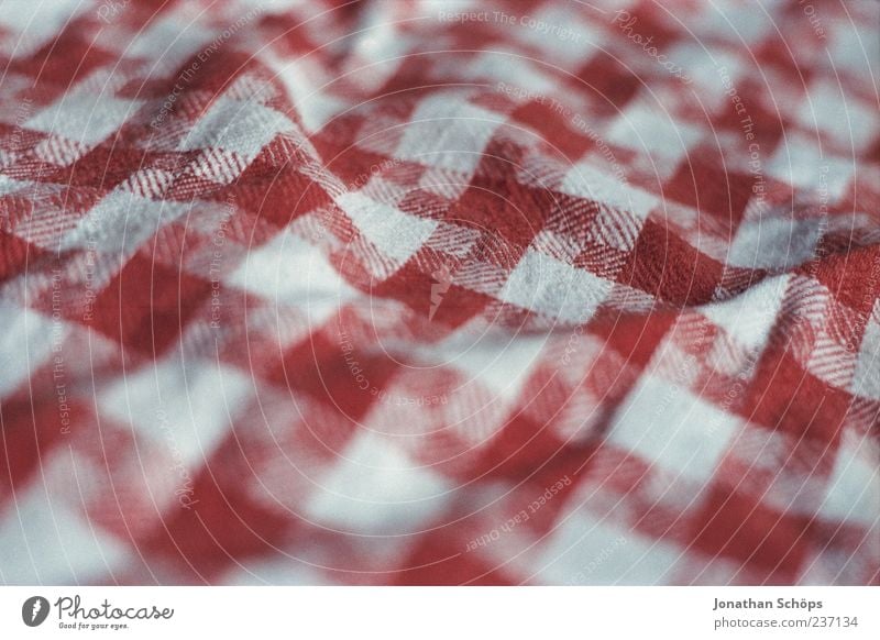 Tischlein deck' dich rot weiß Handtuch Küchenhandtücher Putztuch Tuch kariert Faltenwurf knittern Strukturen & Formen Stoff Stoffmuster Farbfoto Außenaufnahme