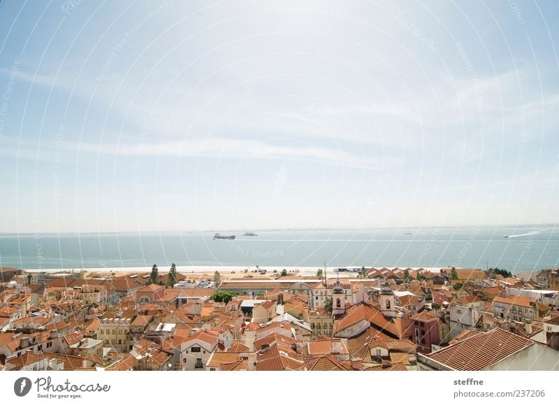 lili, so geht urlaubswetter Himmel Sonnenlicht Sommer Schönes Wetter Küste Lissabon Portugal Hafenstadt Altstadt bevölkert Haus Erholung Tourismus