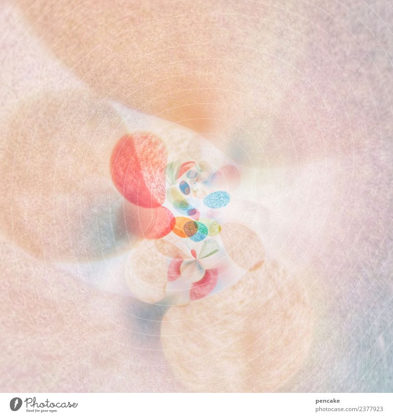 rund und bunt Wellness harmonisch Erholung Meditation ästhetisch abstrakt Kurve Pastellton Blase tief Luftballon Zoomeffekt mehrfarbig Farbfoto Innenaufnahme