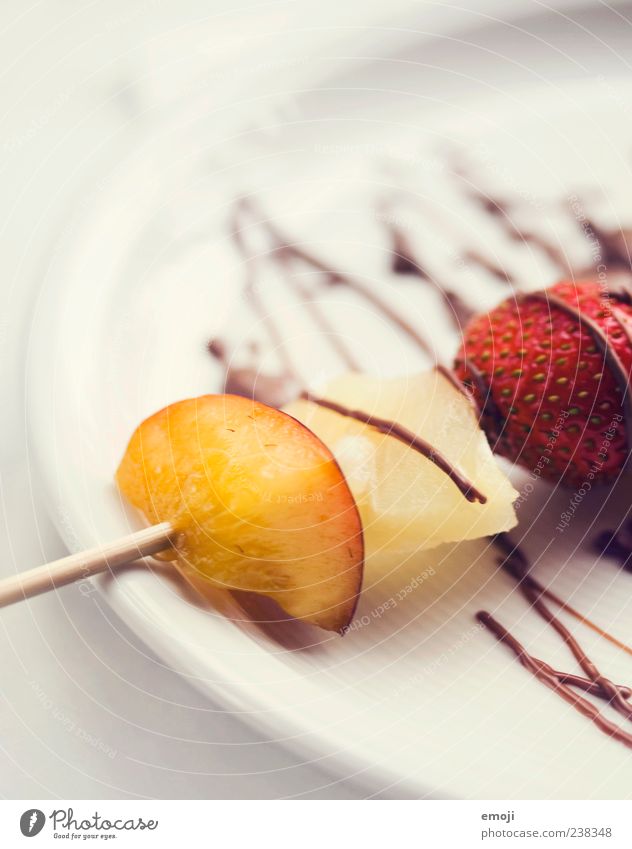 choc'fruits Lebensmittel Frucht Dessert Schokolade Vegetarische Ernährung Teller lecker süß fruchtig Foodfotografie ästhetisch Farbfoto Innenaufnahme