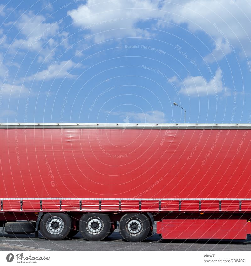 cargo carthago Güterverkehr & Logistik Verkehr Verkehrsmittel Fahrzeug Lastwagen Anhänger ästhetisch authentisch einfach modern neu rot rein stagnierend
