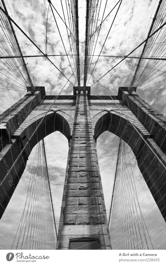 take me to Brooklyn Ferien & Urlaub & Reisen Himmel New York City USA Brücke Bauwerk Architektur Mauer Wand Sehenswürdigkeit Wahrzeichen Brooklyn Bridge